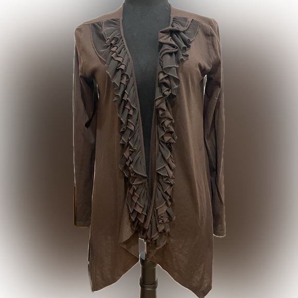 Vintage Suzie Triple Ruffle Open Cardigan - Picture 8 of 8